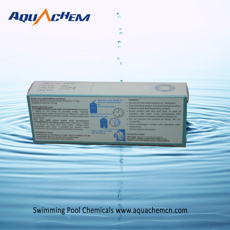 Aquatabs Water Purification NaDCC tablets 67mg